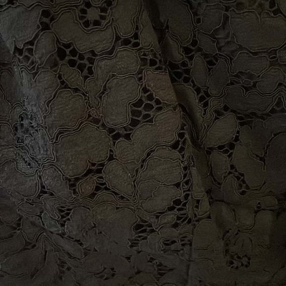 NWT Loft Black Lace Crossover V-Neck Flare Dress, size 00P - Picture 3 of 4